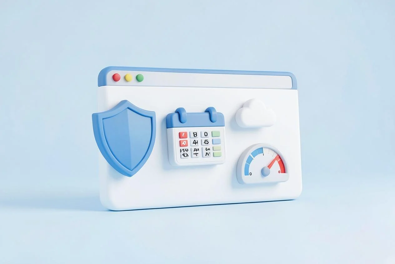 WordPress maintenance dashboard illustration
